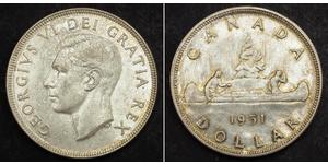 1 Dollar 加拿大 銀 乔治六世 (1895-1952)