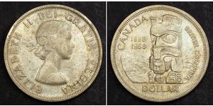 1 Dollar 加拿大 銀 伊丽莎白二世 (1926-2022)