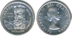 1 Dollar 加拿大 銀 伊丽莎白二世 (1926-2022)