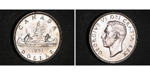1 Dollar 加拿大 銀 乔治六世 (1895-1952)