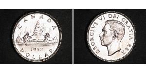 1 Dollar 加拿大 銀 乔治六世 (1895-1952)