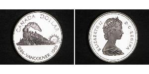 1 Dollar 加拿大 銀 伊丽莎白二世 (1926-2022)