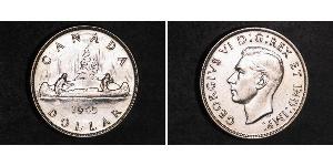 1 Dollar 加拿大 銀 乔治六世 (1895-1952)