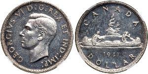 1 Dollar 加拿大 銀 乔治六世 (1895-1952)