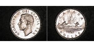 1 Dollar 加拿大 銀 乔治六世 (1895-1952)
