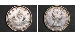 1 Dollar 加拿大 銀 伊丽莎白二世 (1926-2022)