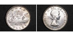 1 Dollar 加拿大 銀 伊丽莎白二世 (1926-2022)