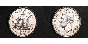 1 Dollar 加拿大 銀 乔治六世 (1895-1952)