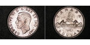 1 Dollar 加拿大 銀 乔治六世 (1895-1952)