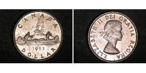 1 Dollar 加拿大 銀 伊丽莎白二世 (1926-2022)