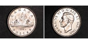 1 Dollar 加拿大 銀 乔治六世 (1895-1952)