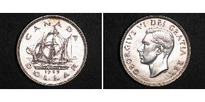 1 Dollar 加拿大 銀 乔治六世 (1895-1952)