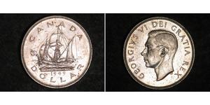 1 Dollar 加拿大 銀 乔治六世 (1895-1952)