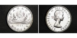 1 Dollar 加拿大 銀 伊丽莎白二世 (1926-2022)