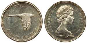 1 Dollar 加拿大 銀 伊丽莎白二世 (1926-2022)