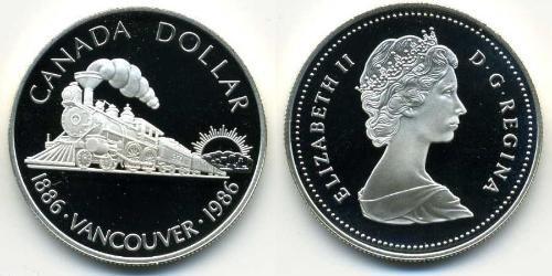 1 Dollar 加拿大 銀 伊丽莎白二世 (1926-2022)