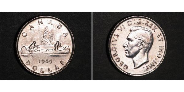 1 Dollar 加拿大 銀 乔治六世 (1895-1952)