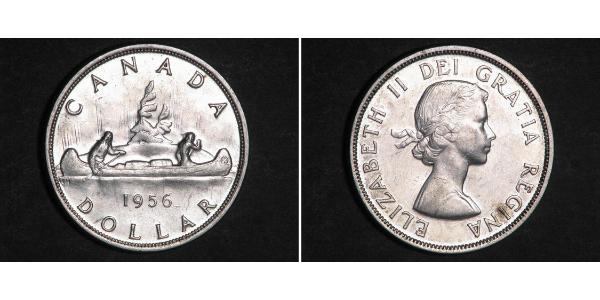 1 Dollar 加拿大 銀 伊丽莎白二世 (1926-2022)
