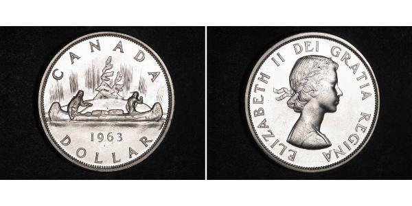 1 Dollar 加拿大 銀 伊丽莎白二世 (1926-2022)