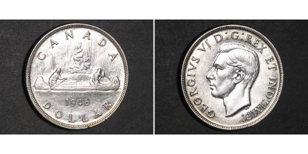 1 Dollar 加拿大 銀 乔治六世 (1895-1952)