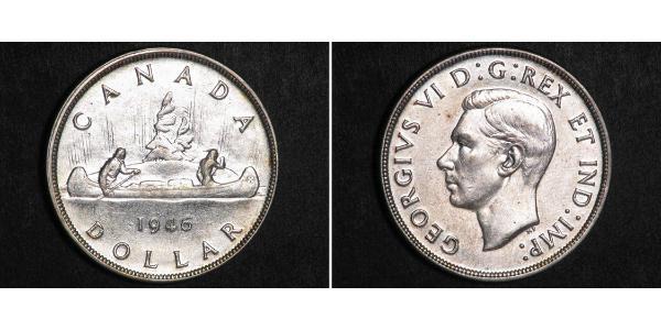 1 Dollar 加拿大 銀 乔治六世 (1895-1952)