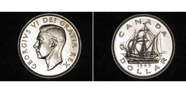1 Dollar 加拿大 銀 乔治六世 (1895-1952)