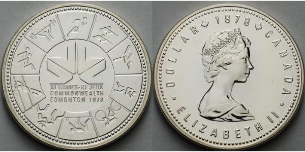 1 Dollar 加拿大 銀 伊丽莎白二世 (1926-2022)