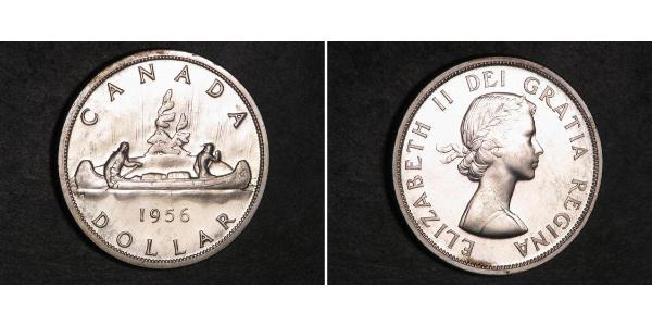 1 Dollar 加拿大 銀 伊丽莎白二世 (1926-2022)