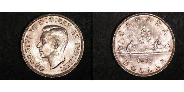 1 Dollar 加拿大 銀 乔治六世 (1895-1952)