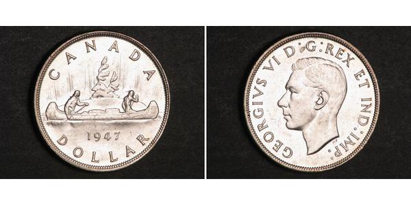 1 Dollar 加拿大 銀 乔治六世 (1895-1952)