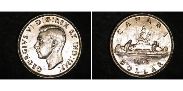 1 Dollar 加拿大 銀 乔治六世 (1895-1952)