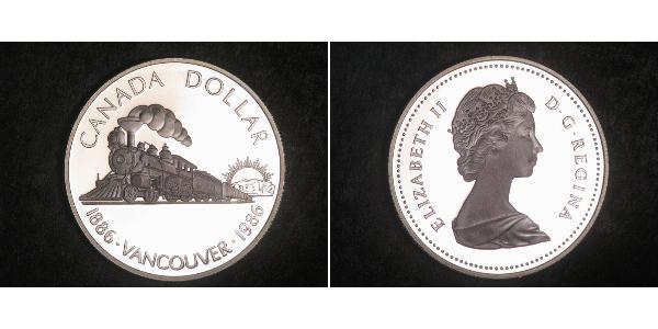 1 Dollar 加拿大 銀 伊丽莎白二世 (1926-2022)