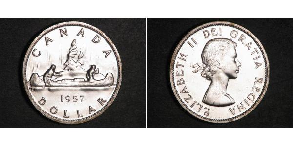 1 Dollar 加拿大 銀 伊丽莎白二世 (1926-2022)