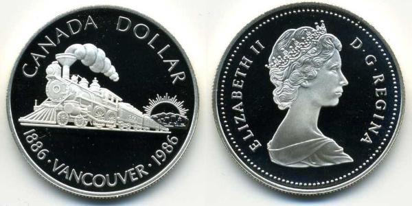 1 Dollar 加拿大 銀 伊丽莎白二世 (1926-2022)