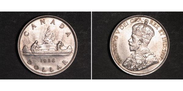 1 Dollar 加拿大 銀 乔治五世  (1865-1936)