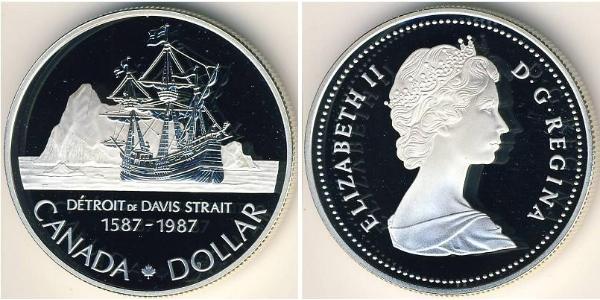 1 Dollar 加拿大 銀 