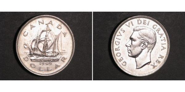 1 Dollar 加拿大 銀 乔治六世 (1895-1952)