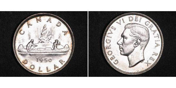 1 Dollar 加拿大 銀 乔治六世 (1895-1952)