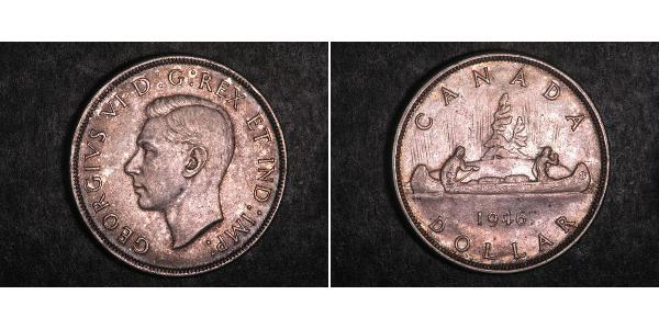 1 Dollar 加拿大 銀 乔治六世 (1895-1952)