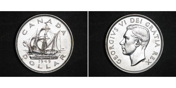 1 Dollar 加拿大 銀 乔治六世 (1895-1952)