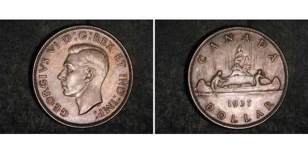 1 Dollar 加拿大 銀 乔治六世 (1895-1952)