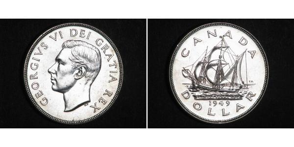 1 Dollar 加拿大 銀 乔治六世 (1895-1952)