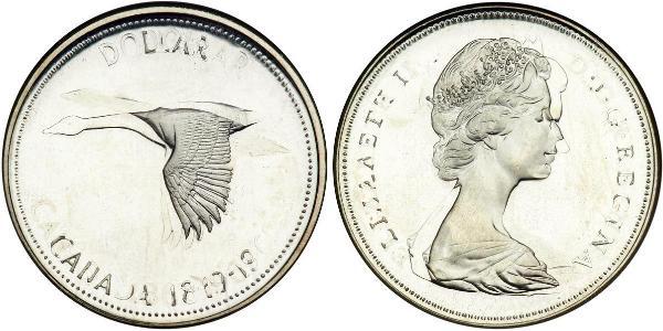 1 Dollar 加拿大 銀 伊丽莎白二世 (1926-2022)