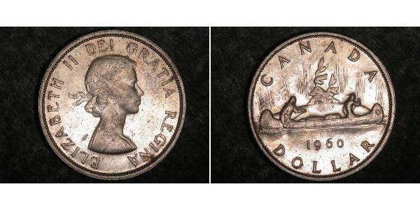 1 Dollar 加拿大 銀 伊丽莎白二世 (1926-2022)