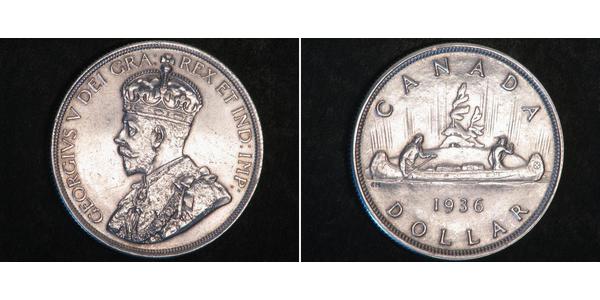 1 Dollar 加拿大 銀 乔治五世  (1865-1936)