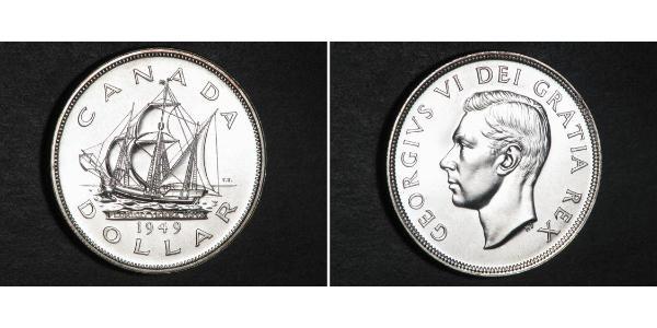 1 Dollar 加拿大 銀 乔治六世 (1895-1952)