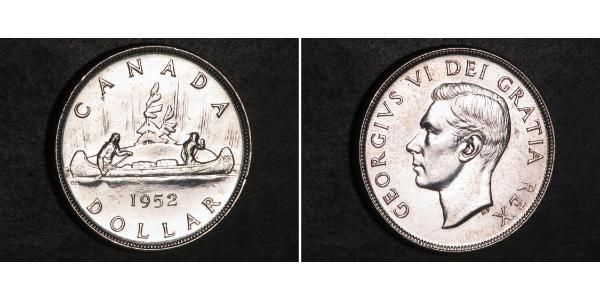 1 Dollar 加拿大 銀 乔治六世 (1895-1952)