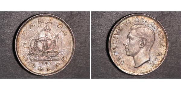 1 Dollar 加拿大 銀 乔治六世 (1895-1952)