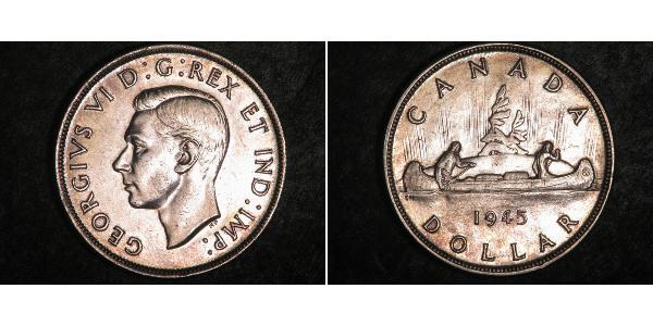 1 Dollar 加拿大 銀 乔治六世 (1895-1952)
