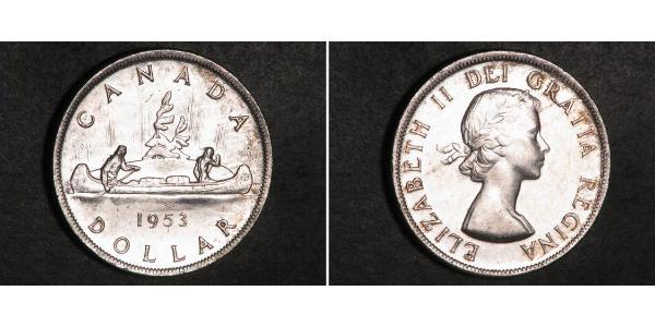 1 Dollar 加拿大 銀 伊丽莎白二世 (1926-2022)